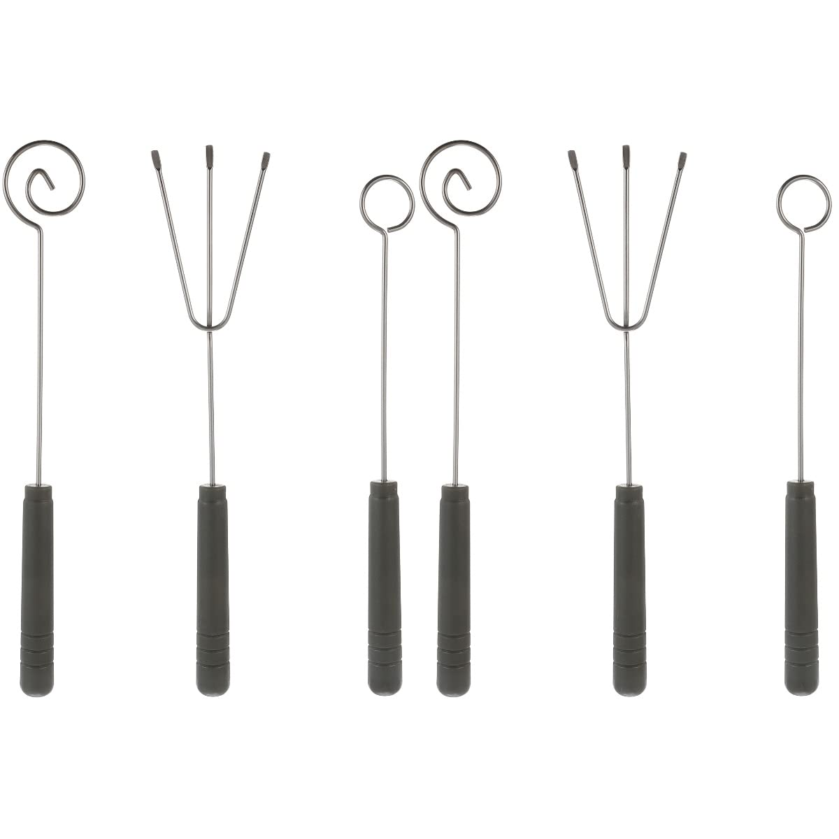 6-Piece Stainless Steel Candy & Chocolate Dipping Forks Set - Fondue, Baking & Decorating Tools for DIY Desserts, Party Supplies & Kitchen Accessories | Perfect for Chocolate Fountains, Candy Making & Cake Decorating