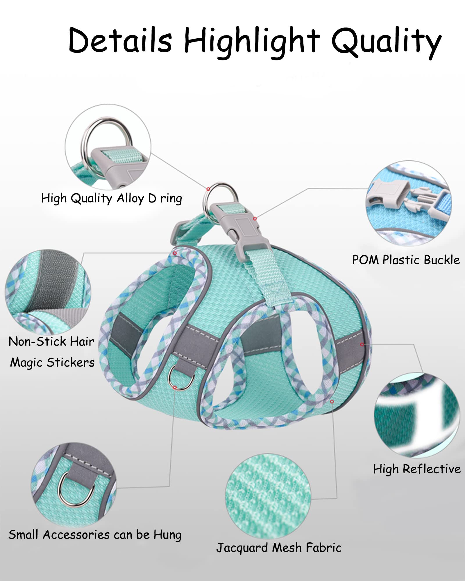 Petank No-Pull Dog Harness & Leash Set for Small & Medium Dogs - Adjustable Puppy Harness for Walking, Running, Training - Comfortable Easy Walk Vest Harness for Small Breeds (Purple, Size S) | Perfect for Daily Walks, Jogging, and Obedience Training