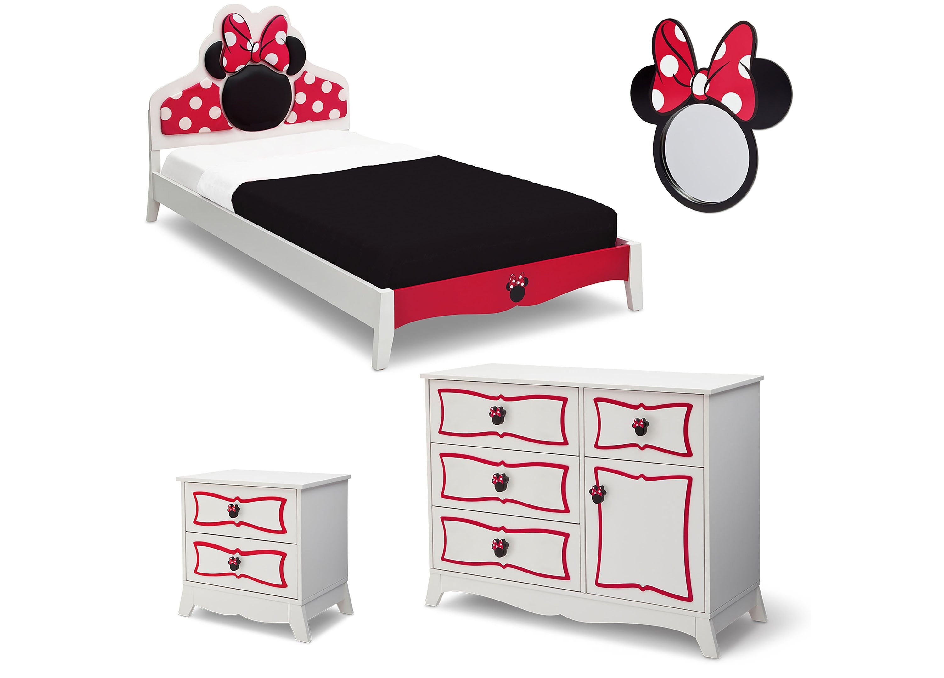 Minnie Mouse Twin Bed Set - Soft Plush Disney Princess Bedding for Girls Room Decor | Perfect for Kids Bedrooms, Sleepovers & Disney Themed Parties