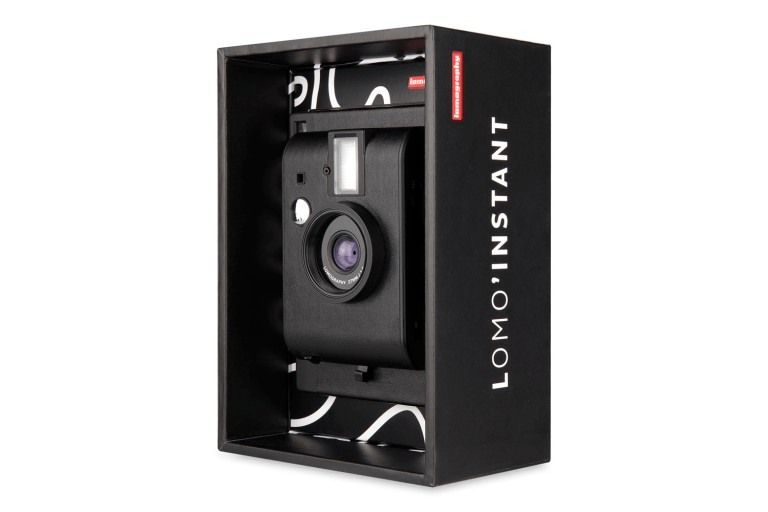 Lomography Lomo Instant Camera (Black) - Vintage Style Instant Film Camera with Built-in Flash - Perfect for Travel, Parties & Creative Photography