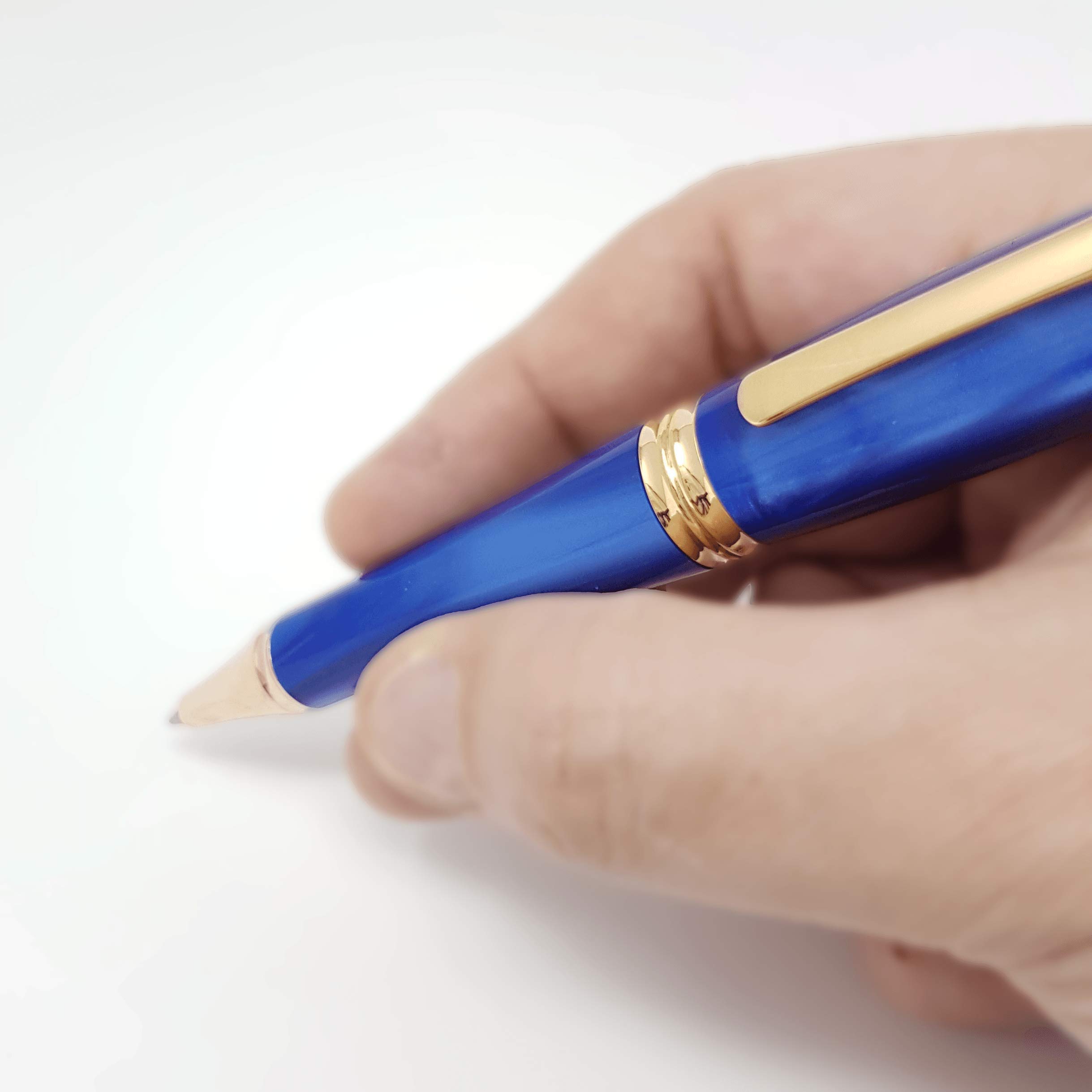 Signum Marmo Blue Solar-Powered Pen - Eco-Friendly Writing Instrument for Office, School & Travel | Stylish & Sustainable Gift Idea