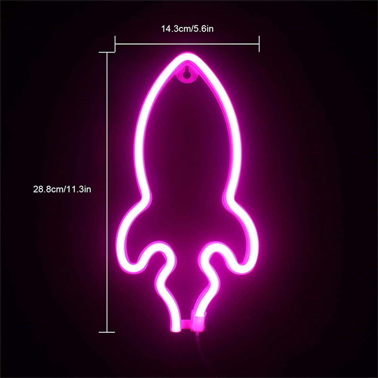 USB/Battery Powered LED Neon Table Lamp - 29X14cm Dimmable Light for Bedroom, Home, Party & Wedding Decor - Perfect Christmas Gift for Teens & Adults
