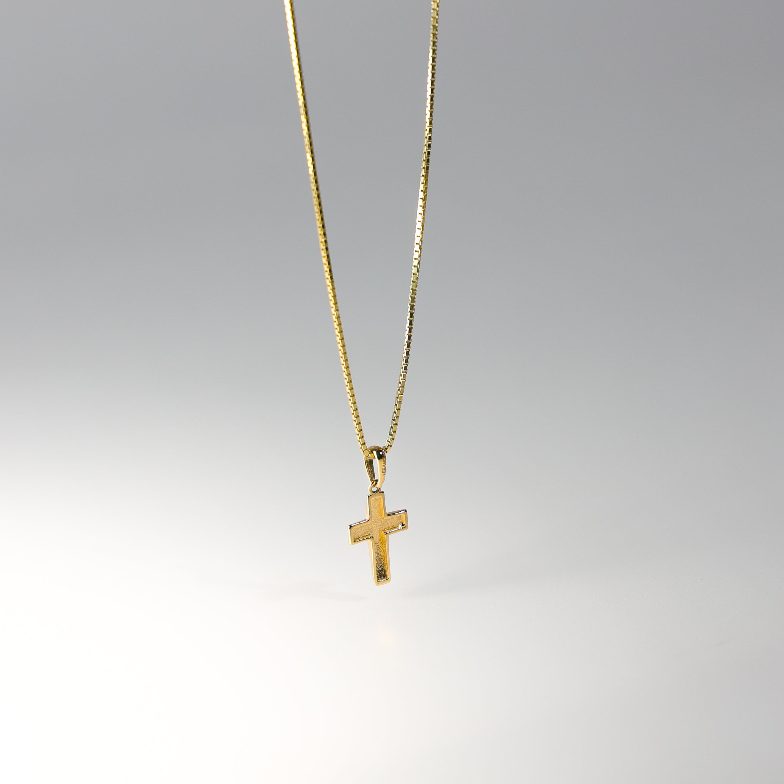 Elegant Gold Dainty Shiny Cross Pendant Necklace - Model 2228 | Perfect for Everyday Wear, Gift Giving & Religious Occasions