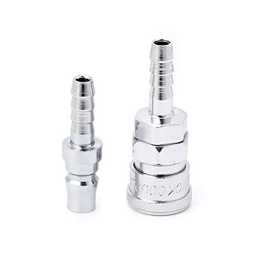 2 Pack 8mm Pneumatic Air Line Quick Release Coupler Connectors for Compressor - Heavy Duty Industrial Air Hose Fittings for Air Tools, Pneumatic Systems & Workshop Use