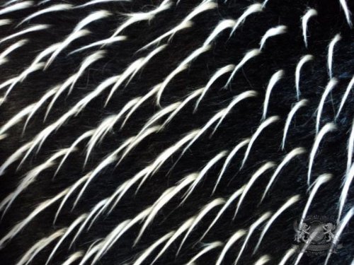2 Tone Spike Faux Fur Fabric - Black and White Soft Textured Material for DIY Crafts, Fashion Accessories, and Home Decor Projects