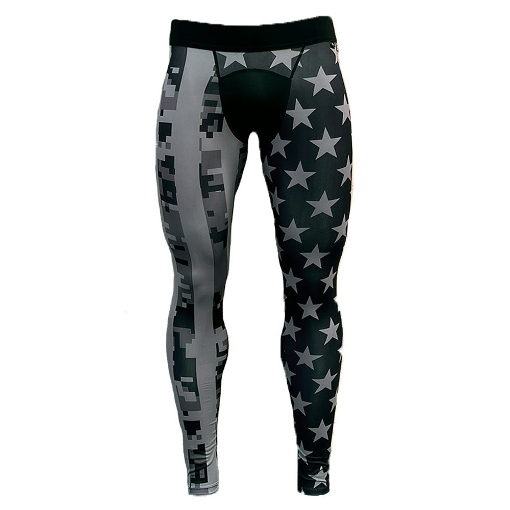 USA Flag 2.0 Compression Tights for Men & Women - High Performance Workout Leggings for Running, Gym, Yoga & Sports