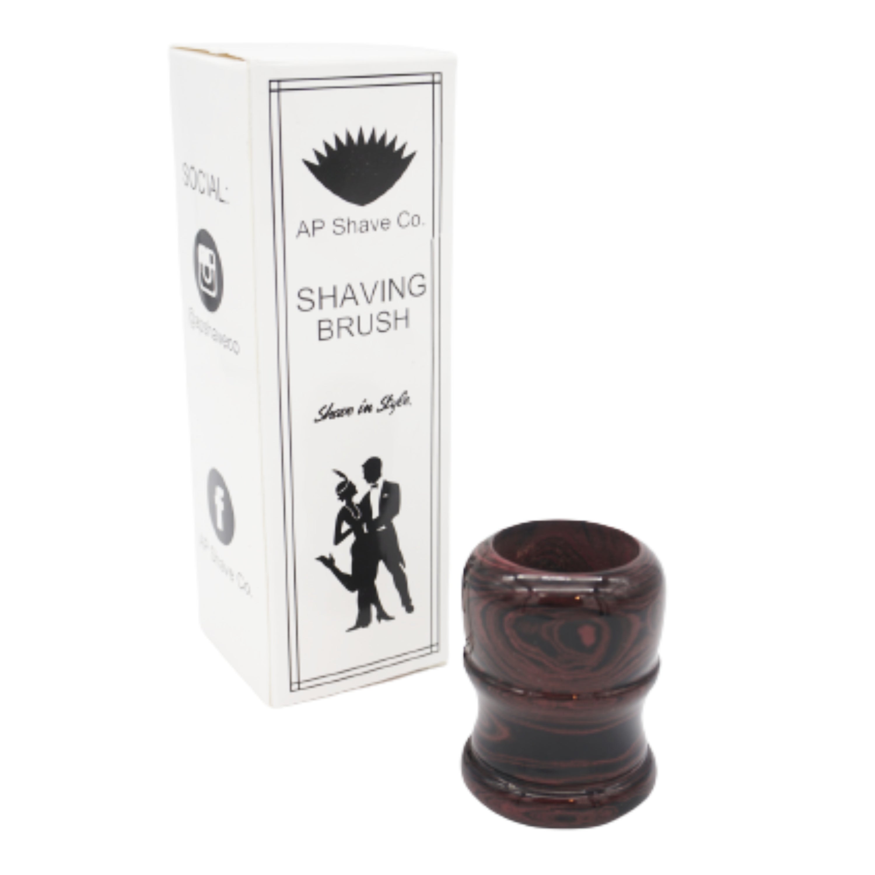 Premium Handcrafted Raspberry Ebonite Shaving Brush Handle - Compatible with 24mm & 26mm Knots - Luxury Wet Shaving Accessory for Men's Grooming Routine