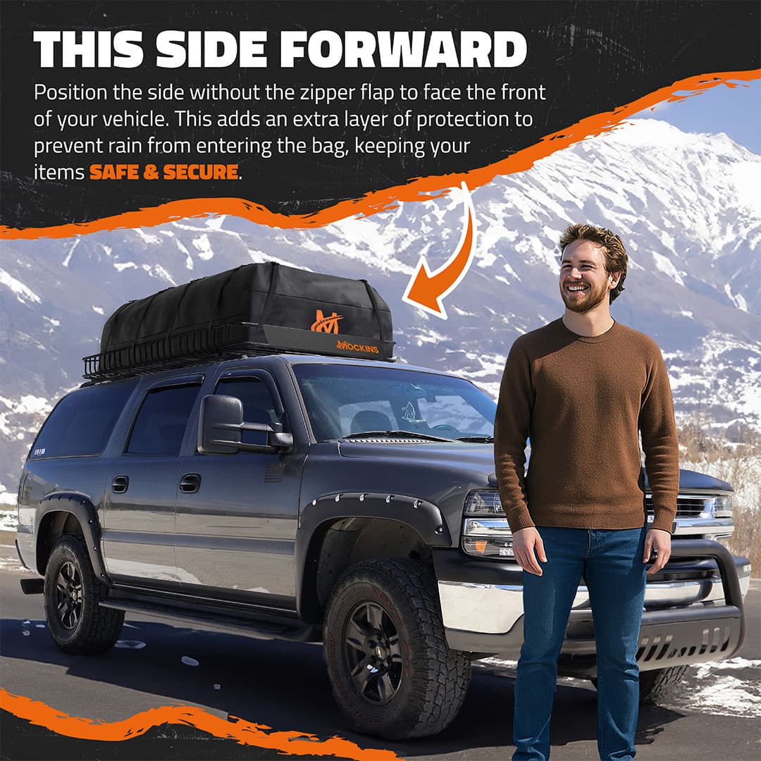 90x50x6 XXL Waterproof Roof Cargo Carrier Bag - 50 Cubic Feet Heavy Duty Car Top Storage for SUV, Truck & Travel - Perfect for Road Trips, Camping & Outdoor Adventures