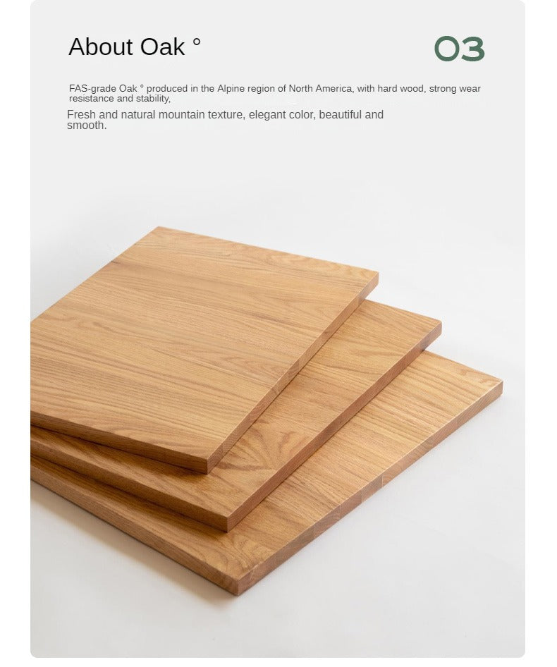 Premium Solid Wood Office Desk - Oak & Beech - Modern Home Office Furniture for Remote Work & Study