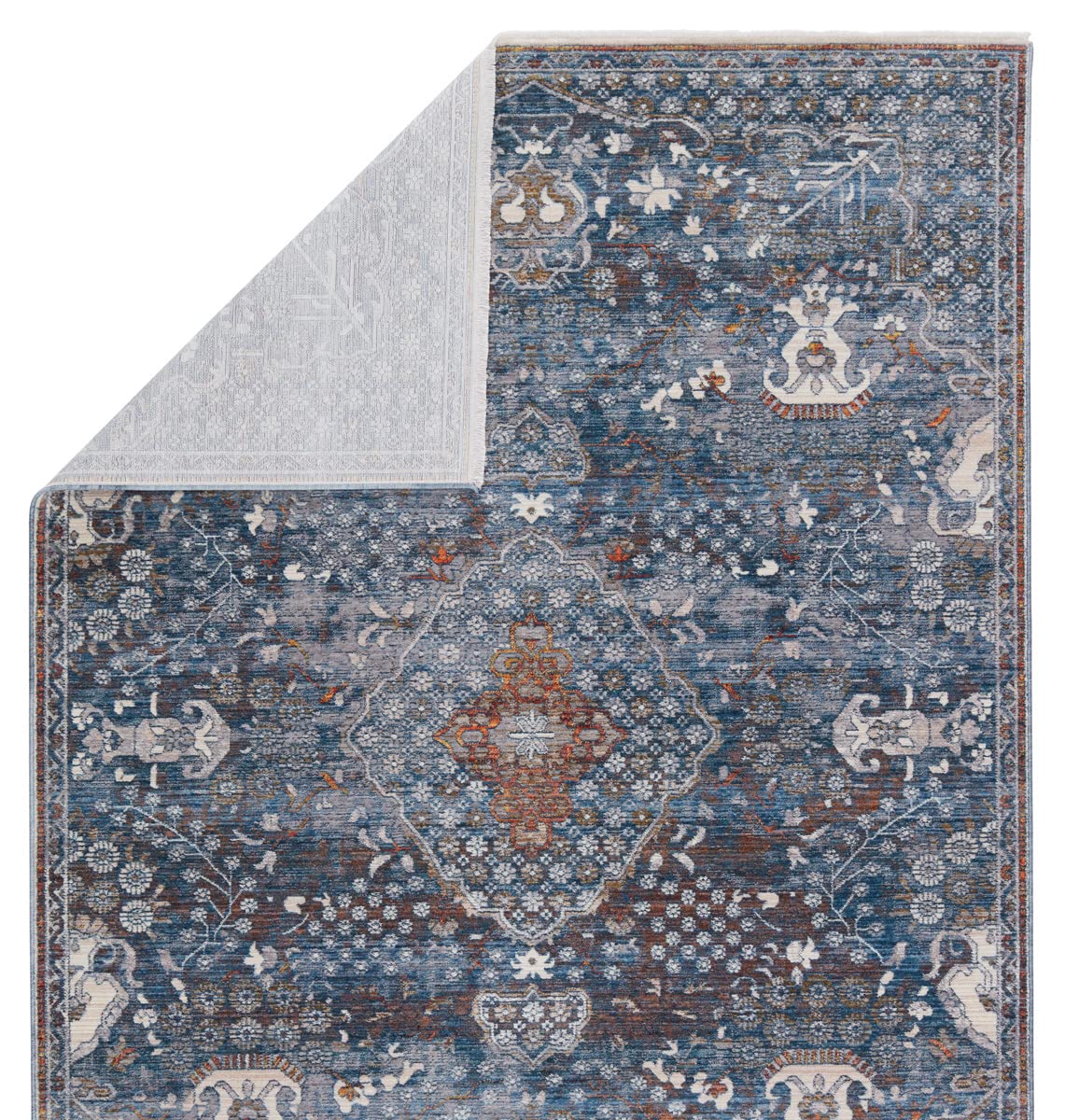 Jaipur Living Washable Soft 8x10 Large Area Rug - Boho Chic Blue and Gray - Perfect for Living Room, Bedroom & Home Decor