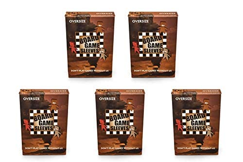 5 Packs Arcane Tinmen Non-Glare Board Game Card Sleeves - 50ct Oversize Matte Finish Sleeves Value Bundle for Magic, Yu-Gi-Oh, Pokemon and Collectible Card Games