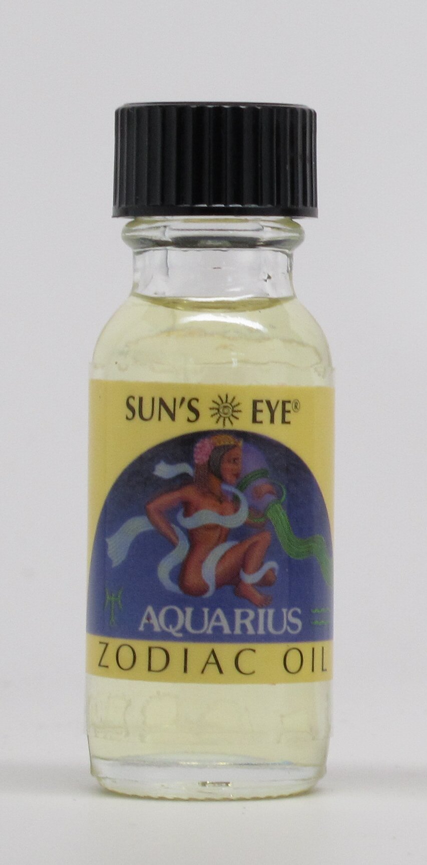 Aquarius Zodiac Essential Oil - Wisteria & Sun's Eye Scent - 1/2 oz Bottle for Aromatherapy, Meditation & Spiritual Healing
