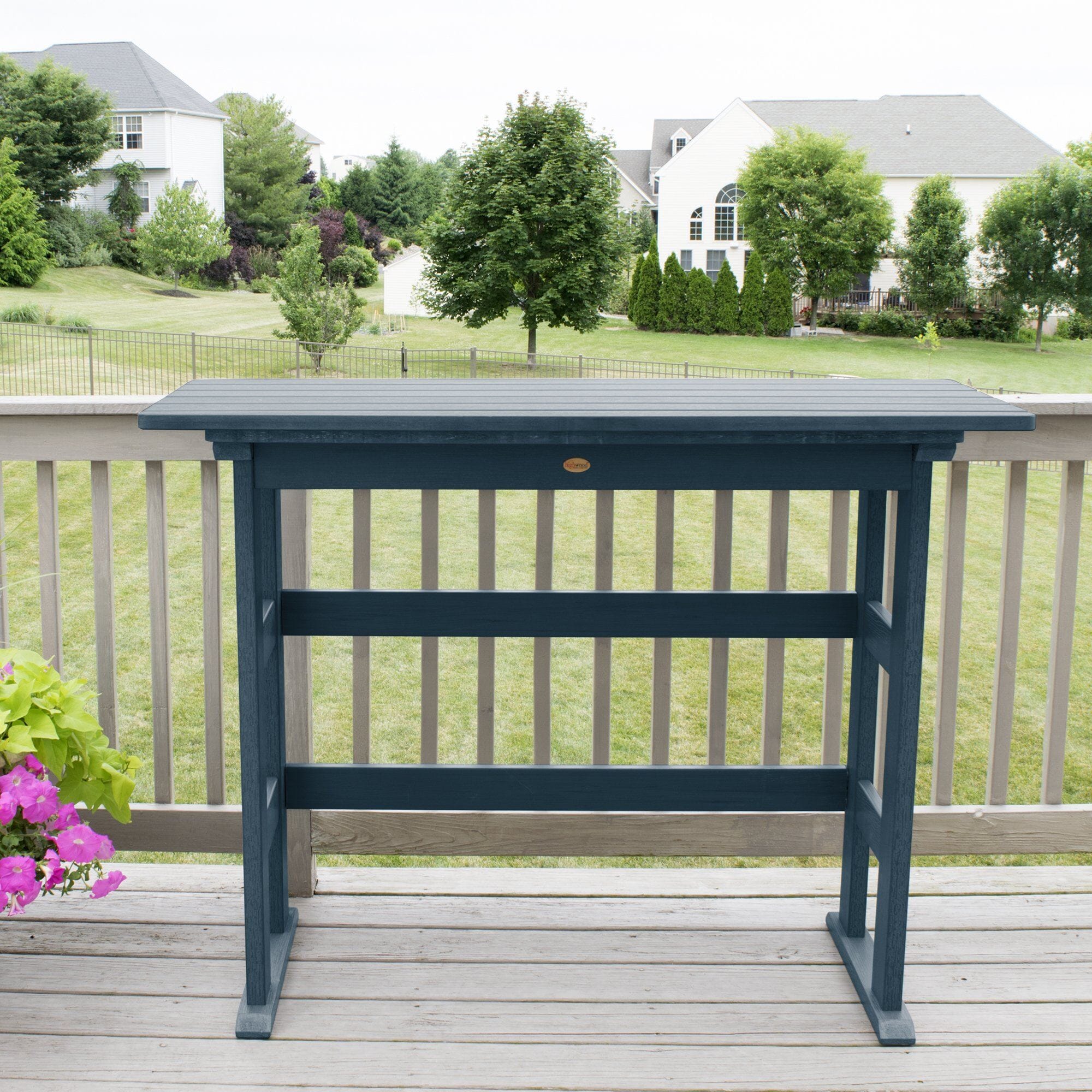 Refurbished Lehigh Bar Height Balcony Table - Outdoor Bistro Set for Patio, Deck & Small Spaces - Perfect for Coffee, Dining & Relaxing
