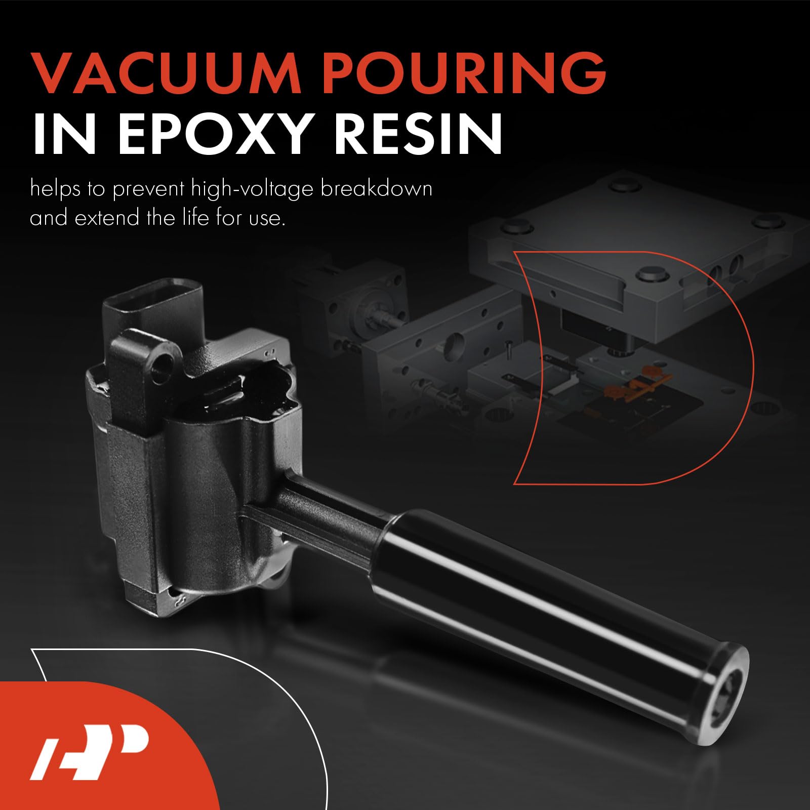 Premium Ignition Coil Pack Compatible with Jaguar XJ8 XJR XK8 XKR Vanden Plas 1999-2003 Models - 4.0L V8 Engine (4-Pin Connector) UF-415 Replacement Part - Perfect for Smooth Engine Performance & DIY Auto Repairs