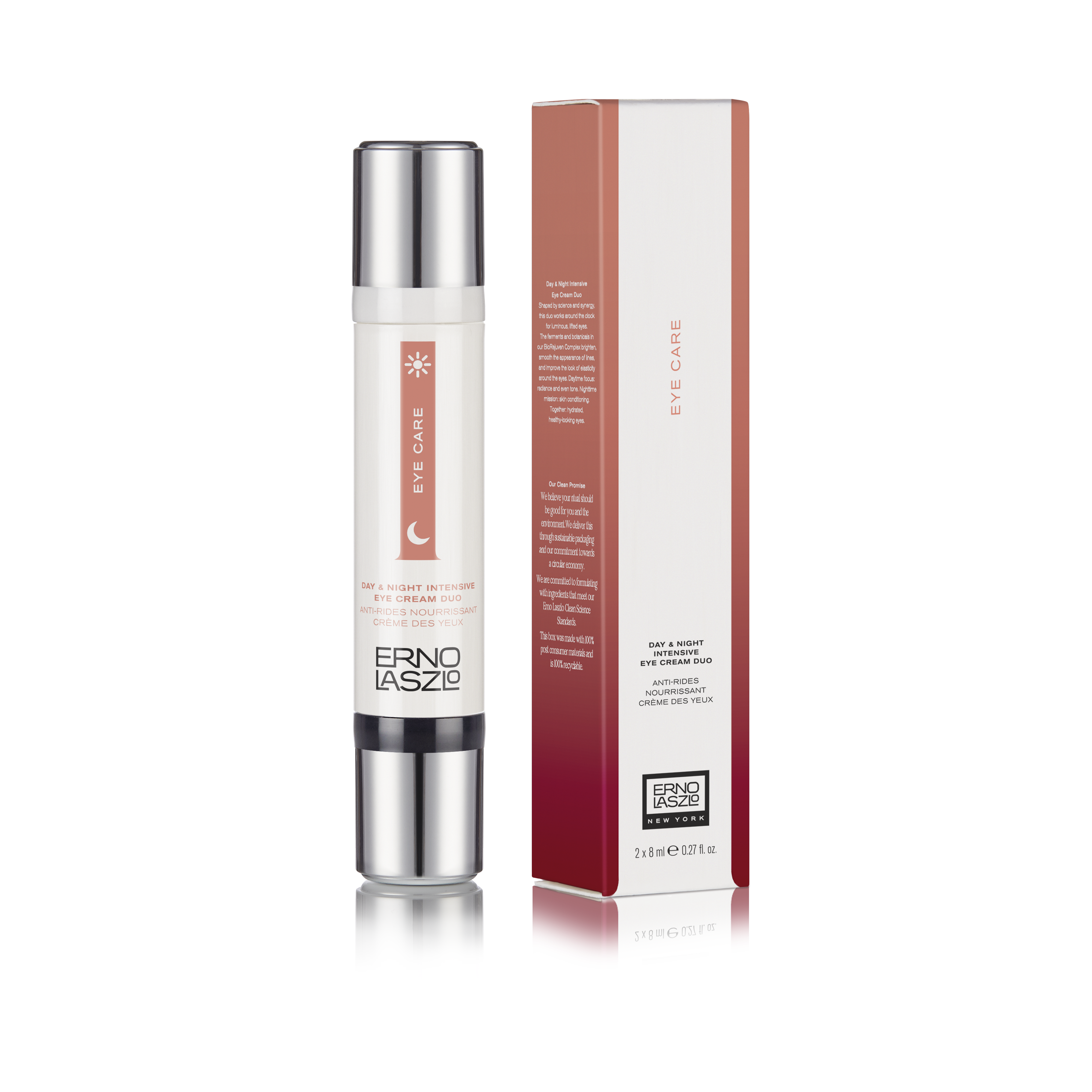 Best Day & Night Intensive Eye Cream Duo for Dark Circles & Wrinkles - Anti-Aging Eye Treatment for Men & Women - Perfect for Morning & Night Skincare Routine