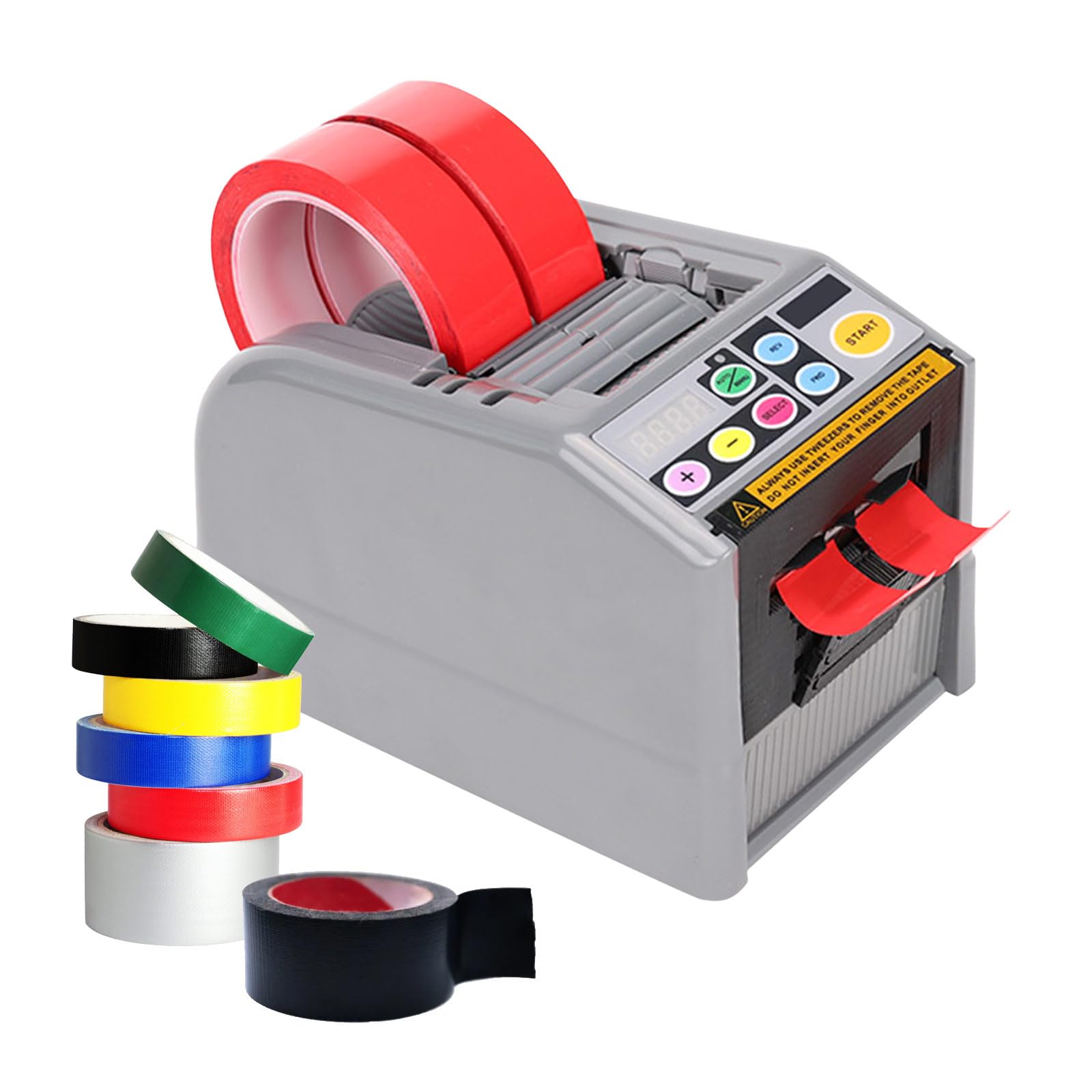 Automatic Tape Dispenser - Electric Tape Cutting Machine for 6-60mm Width Tapes | 999mm Max Cutting Length | Perfect for Packaging, Shipping & Crafting