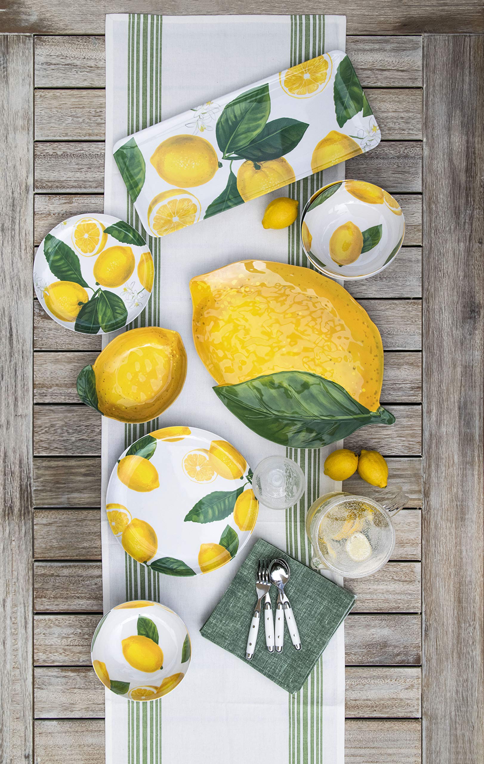 Lemon-Shaped Melamine Bowl Set of 6 - 8