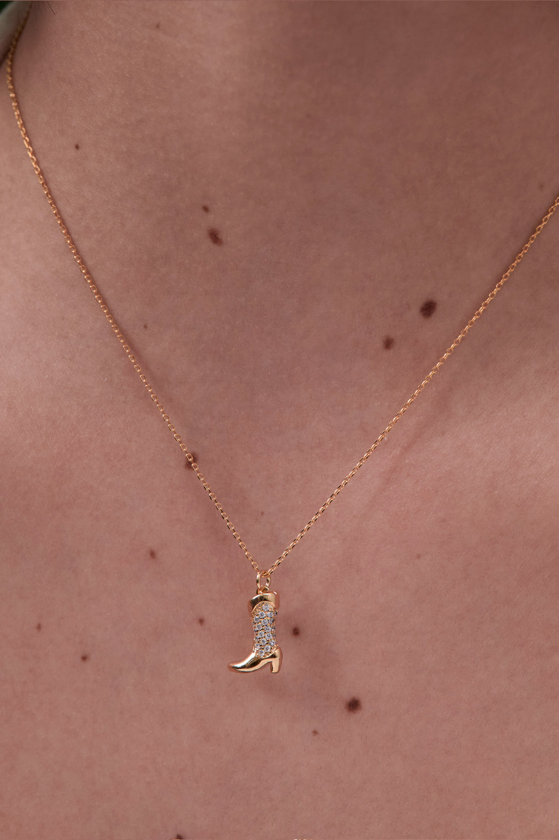 Pave Cowboy Boot Necklace - Western Style Jewelry for Women - Perfect for Country Concerts, Rodeos & Cowgirl Fashion Accessories