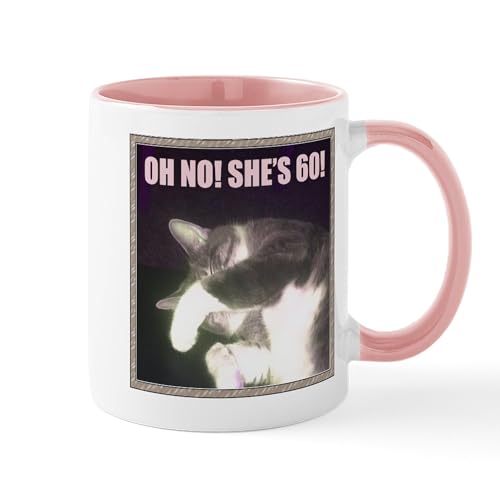 White/Pink Inside - Funny 60Th Birthday (Cat) Mug