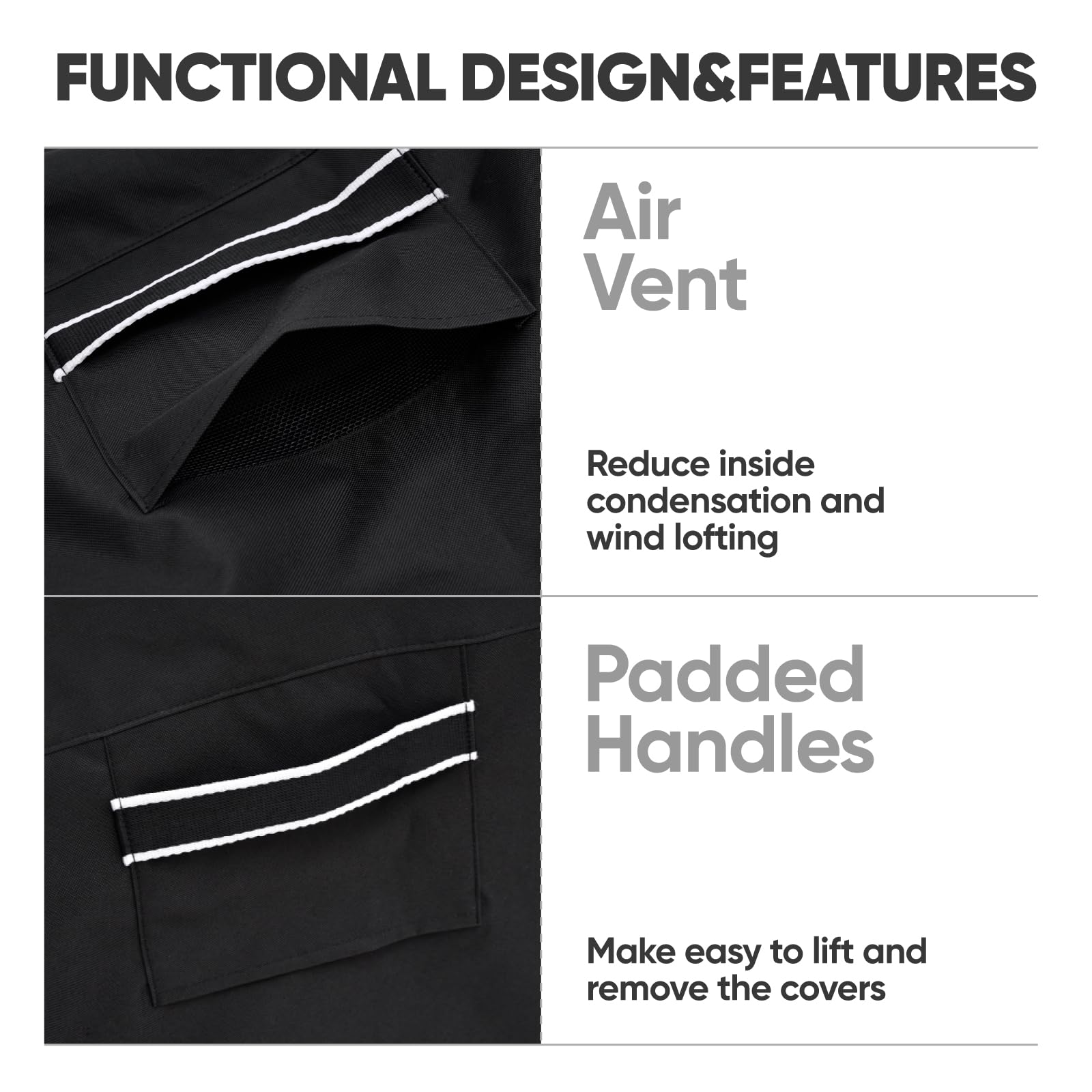 Waterproof Patio Chair Covers 420D Oxford Fabric - Outdoor Furniture Protection for Lawn, Lounge & Deep Seat Chairs (2-Pack, Medium Size) | Perfect for Backyard, Garden & Poolside Use