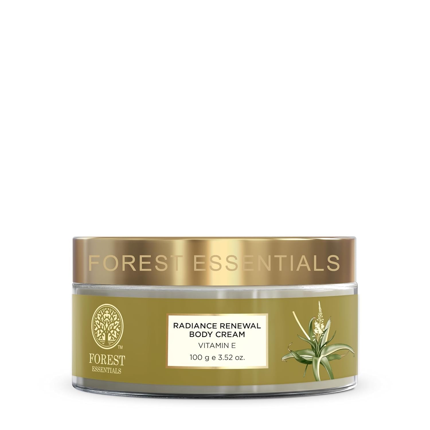 Forest Essentials Radiance Renewal Body Cream with Vitamin E & Shea Butter | Ayurvedic Moisturizer for Dry Skin | Deep Hydration & Glowing Skin Care | Perfect for Daily Use & Nighttime Skin Repair