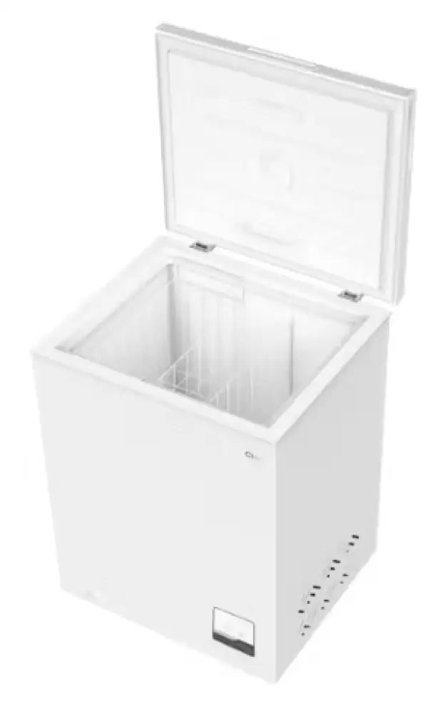 CHiQ CCF142WE 142L Hybrid Chest Freezer - Energy Efficient Upright Deep Freezer for Home, Garage & Restaurant Use - White Compact Freezer for Frozen Food Storage