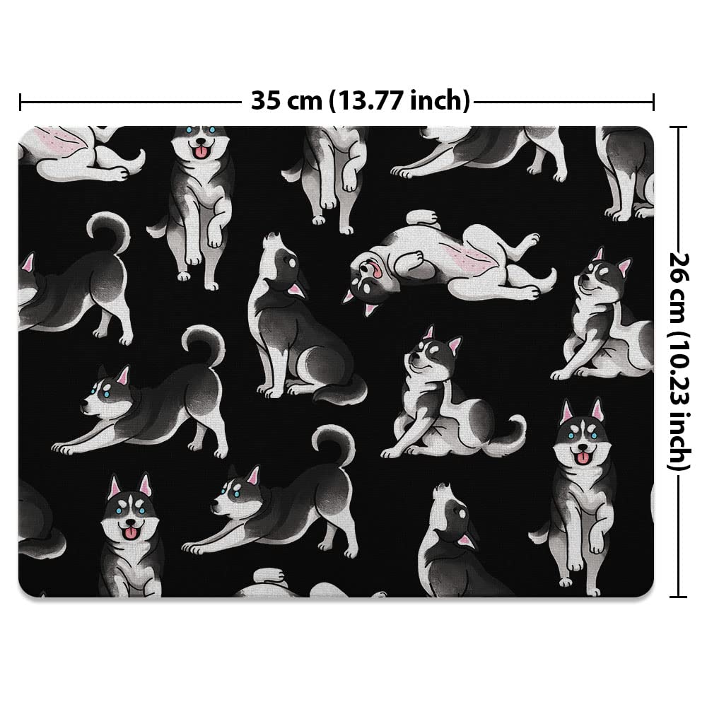 Extra Large Non-Slip Rectangle Mouse Pad with Playful Siberian Husky Design - Perfect for Gaming, Office & Home Workspace (X-Large Size)