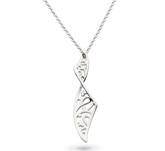 Elegant Silver Blossom Twist Pendant Necklace for Women - Perfect for Weddings, Parties & Everyday Wear