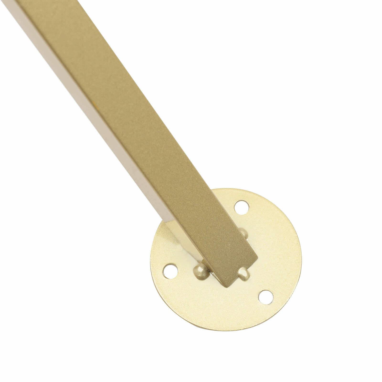 TFCFL Wall-Mounted Clothing Rack - Heavy Duty Metal Garment Display Rack for Stores & Homes - Gold Hanging Clothes Rod with Towel Bar - Perfect for Retail Shops, Bedrooms & Bathrooms