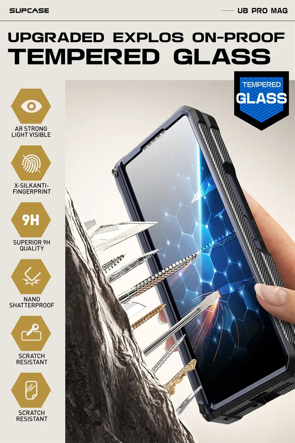 SUPCASE UB Pro Magnetic Rugged Shockproof Case for Samsung Galaxy Z Fold 6 - Heavy Duty Protection for Work, Outdoor & Travel