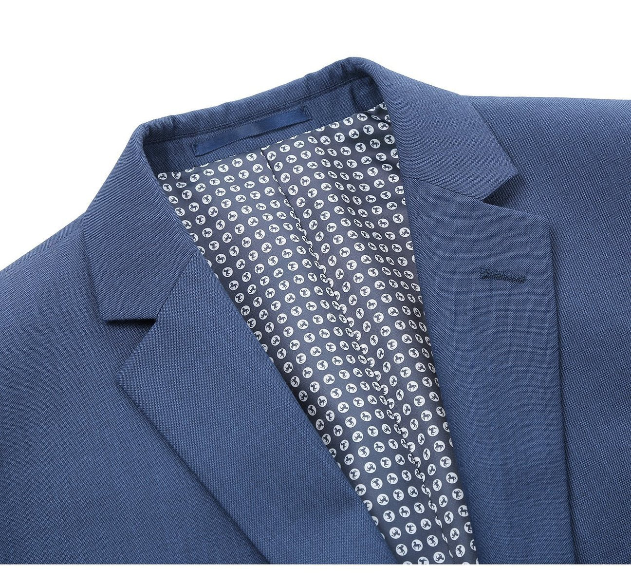 Alessandro Vitello by Renoir 2-Piece Slim Fit Notch Lapel Navy Suit for Men | Business Formal Attire | Perfect for Weddings, Office & Special Occasions