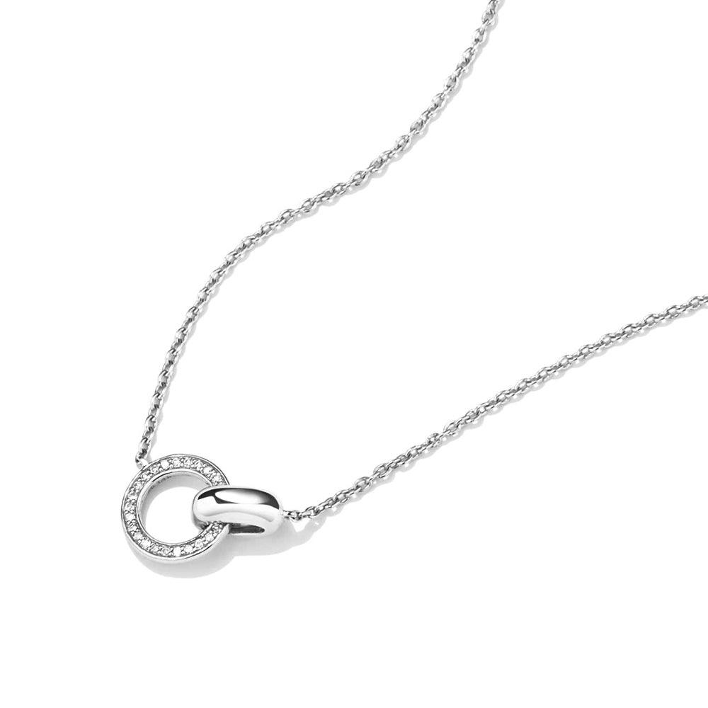 Lab Grown Diamond Interlocking Love Necklace - 14K Gold Pendant for Women, Anniversary & Valentine's Day Gift, Perfect for Romantic Occasions & Special Moments