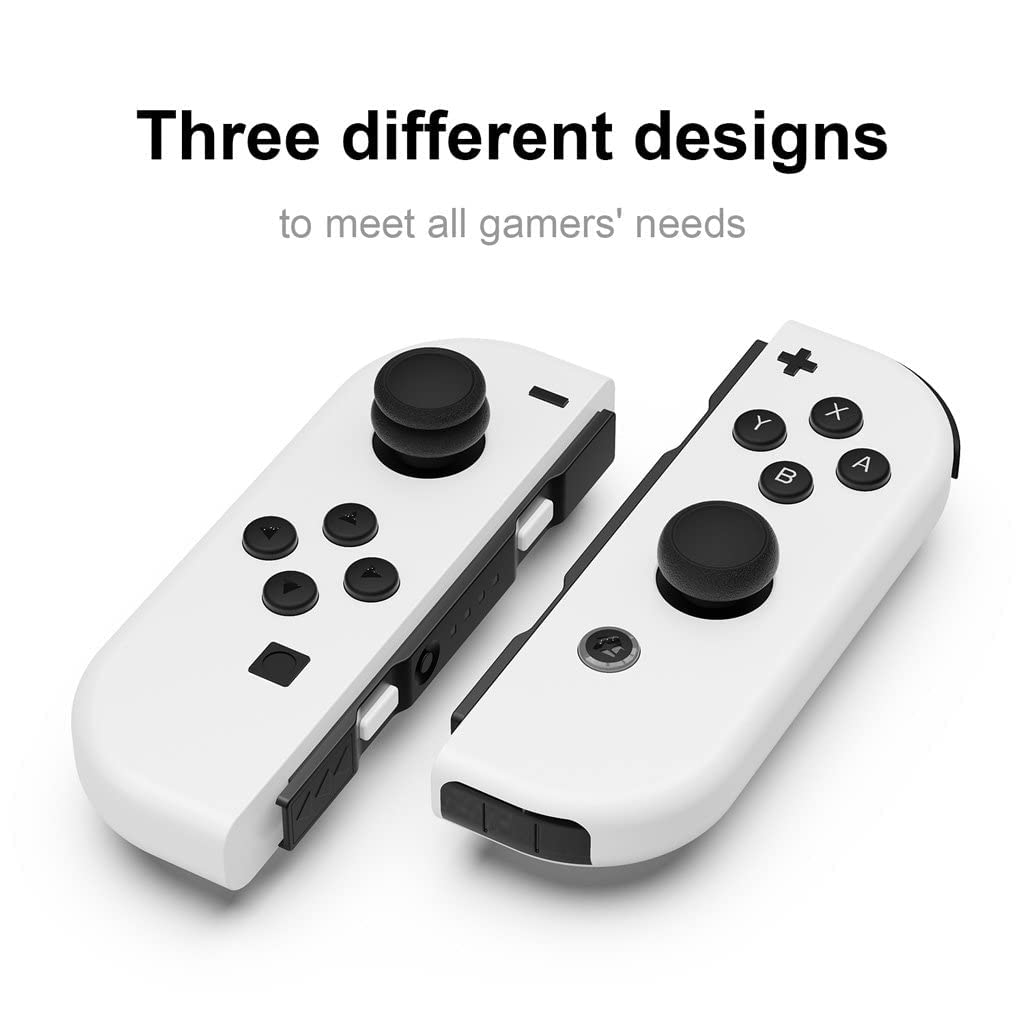 Skull & Co. Thumb Grip Set, Joystick Caps & Analog Stick Covers for Nintendo Switch & Switch OLED Joy-Con Controllers - Neon Blue + Yellow, 3 Pairs (6 Pieces) - Perfect for Gaming Comfort & Enhanced Grip During Long Play Sessions
