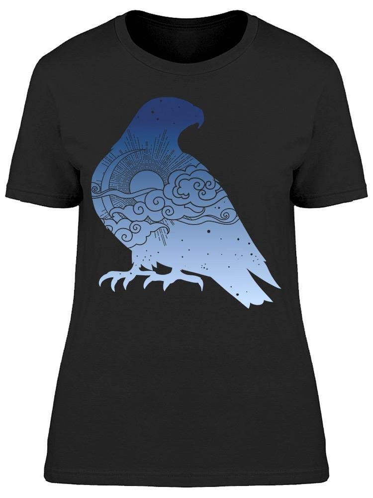 Hand Drawn Bird of Prey T-Shirt for Women - Stylish Graphic Tee for Casual Wear, Outdoor Adventures & Street Fashion