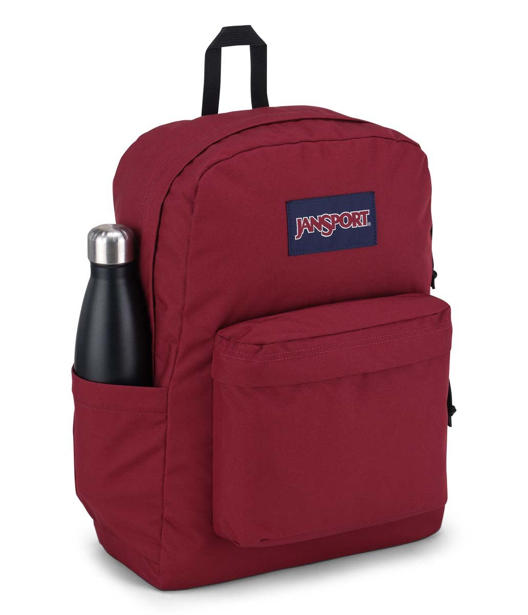 JanSport SuperBreak Plus Backpack - Lightweight Durable School & Travel Backpack with Laptop Sleeve (Russett Red) - Perfect for College, Work & Outdoor Adventures