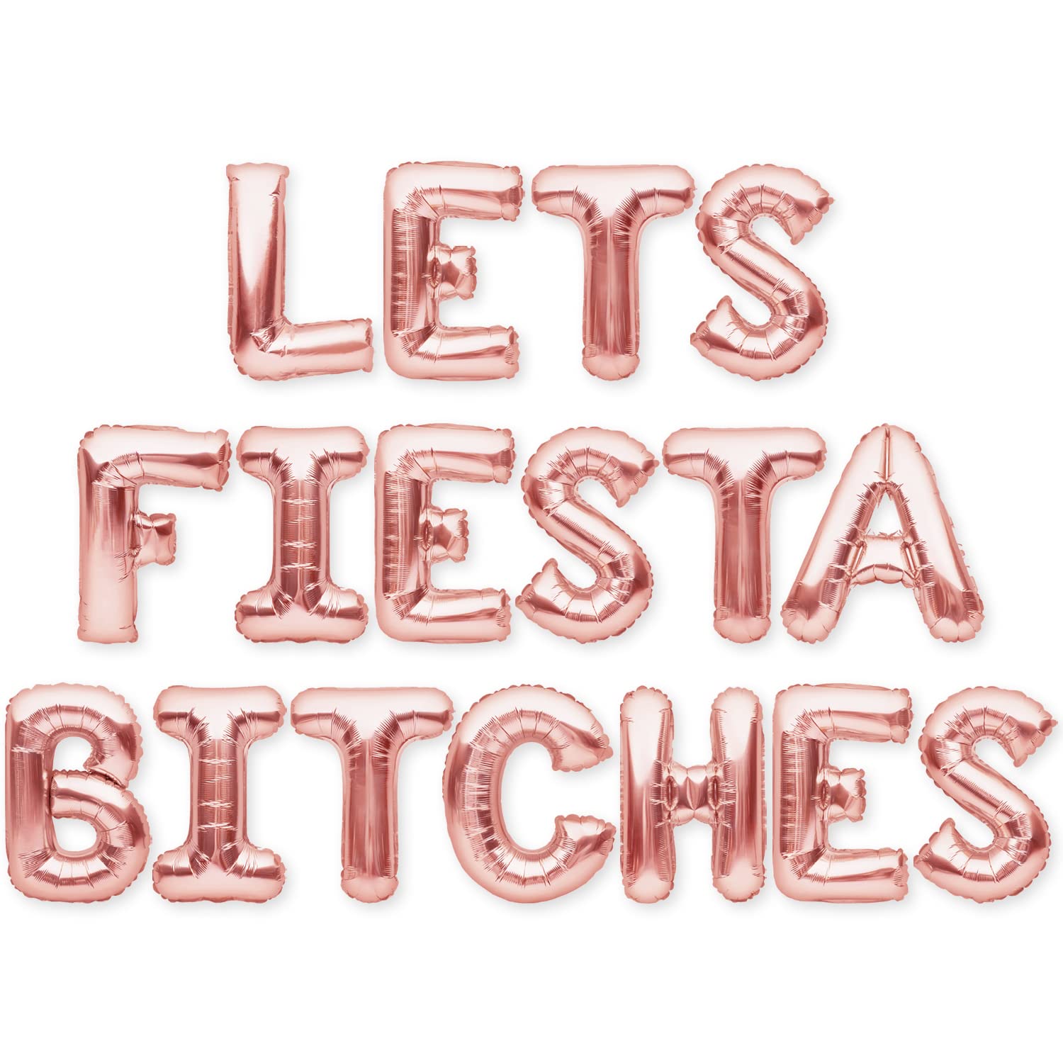 Rose Gold 'Let's Fiesta' Balloon Banner - Bridal Shower, Bachelorette Party & Birthday Decorations | Perfect for Themed Celebrations, Photo Backdrops & Festive Events