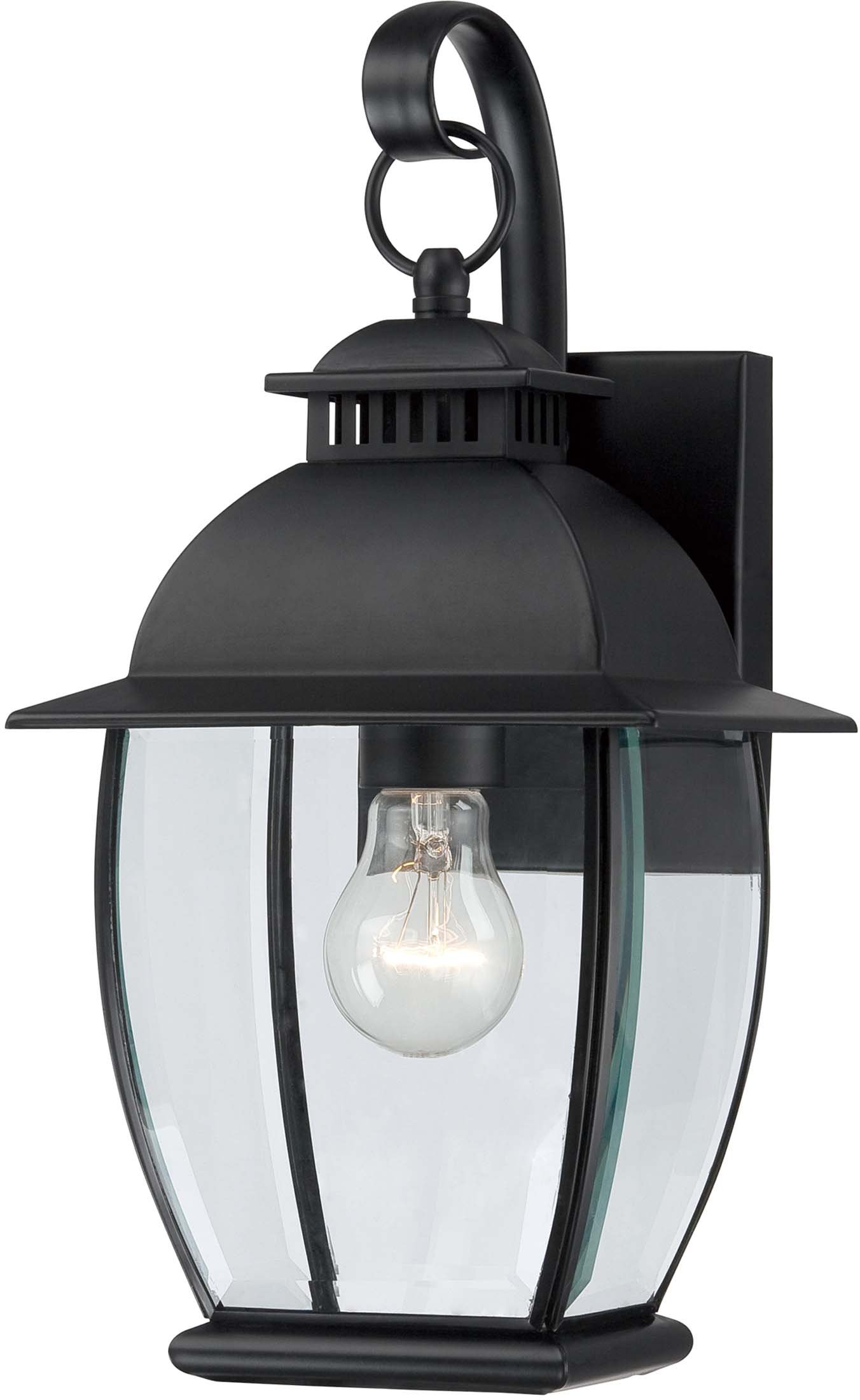 Quoizel BAN8407K Bain Outdoor Wall Lantern Sconce - 1-Light 75W Mystic Black (15