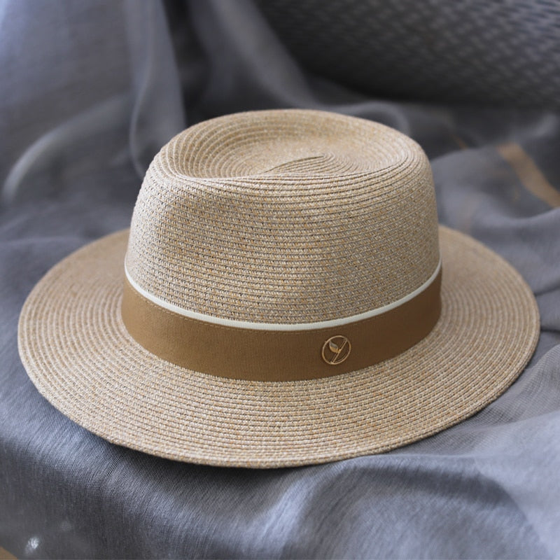 Stylish Natural Panama Straw Hat for Women & Men - Wide Brim Summer Beach Sun Hat with UV Protection - Perfect for Vacations, Outdoor Activities & Birthday Gifts