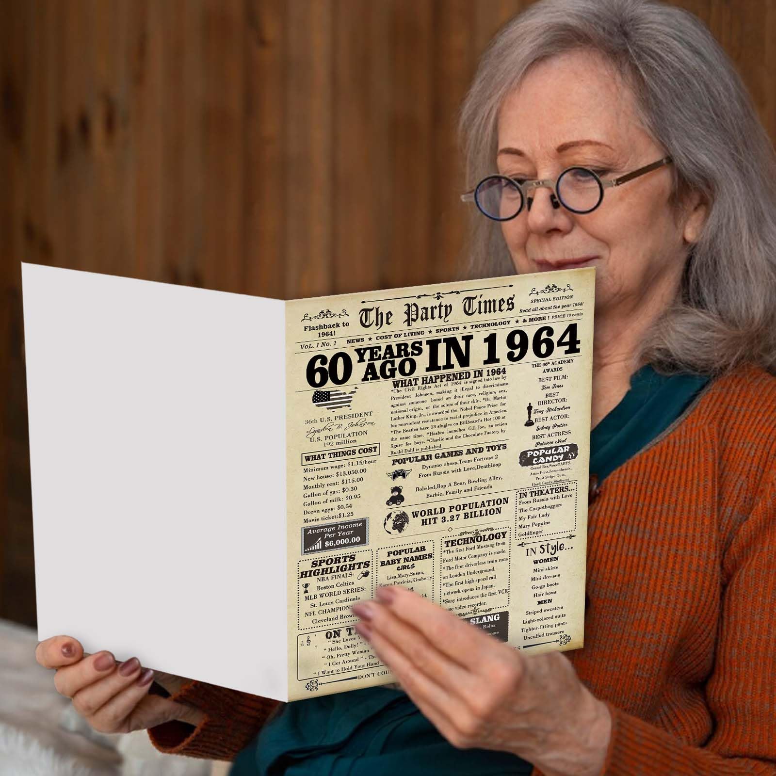 60th Birthday Card for Women & Men - Funny Large 60 Year Old Gift for Mom, Dad, Husband, Wife | Wedding Anniversary Card | Perfect for Birthday Parties & Milestone Celebrations