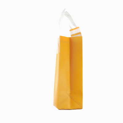 Yellow Insulated Take Out Bag - Tamper Evident Food Delivery Bags (4.75