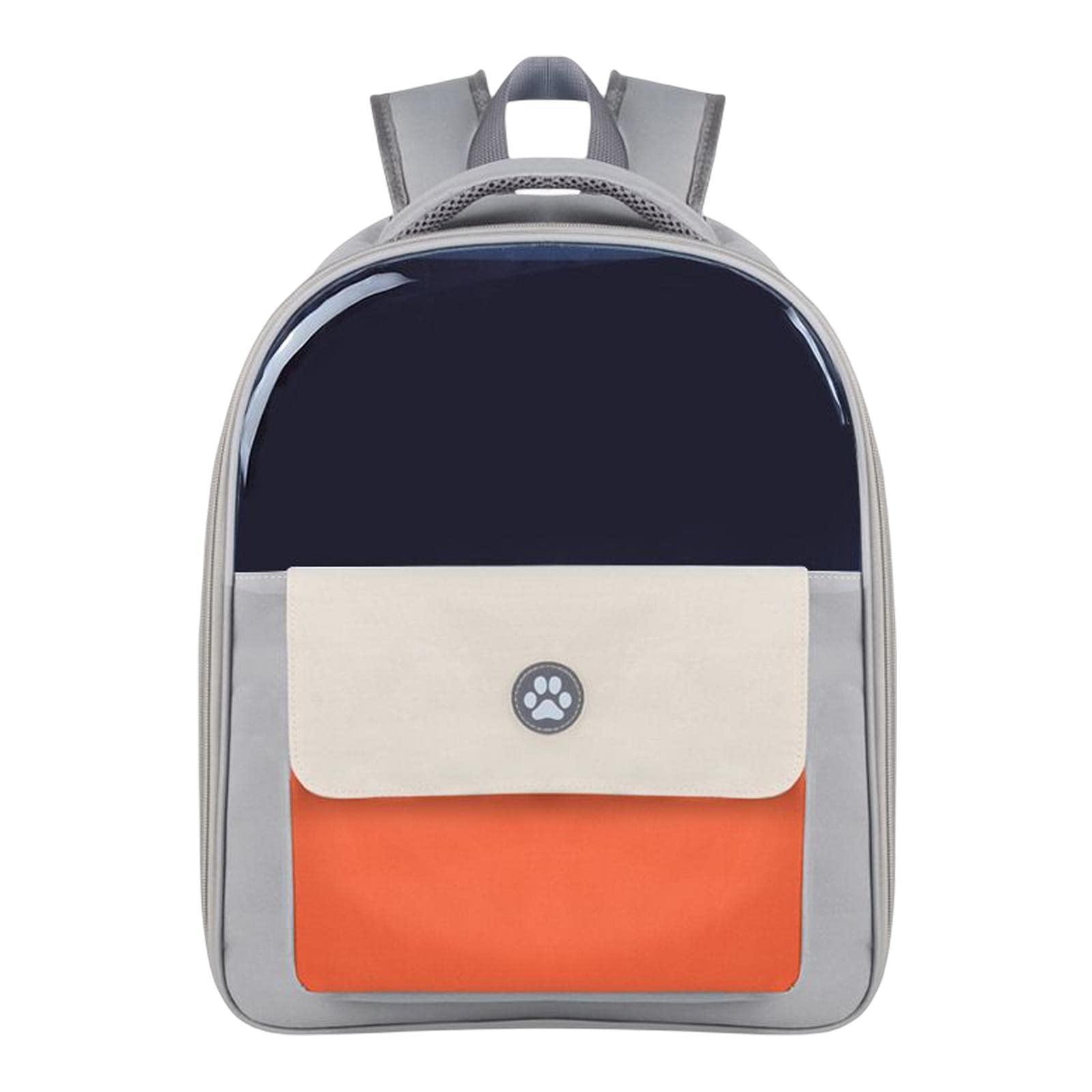 Enakshi Cat Carrier Backpack with Clear Window - Durable Oxford Fabric Pet Travel Bag for Small Dogs & Cats - Orange | Perfect for Air Travel, Vet Visits & Outdoor Adventures