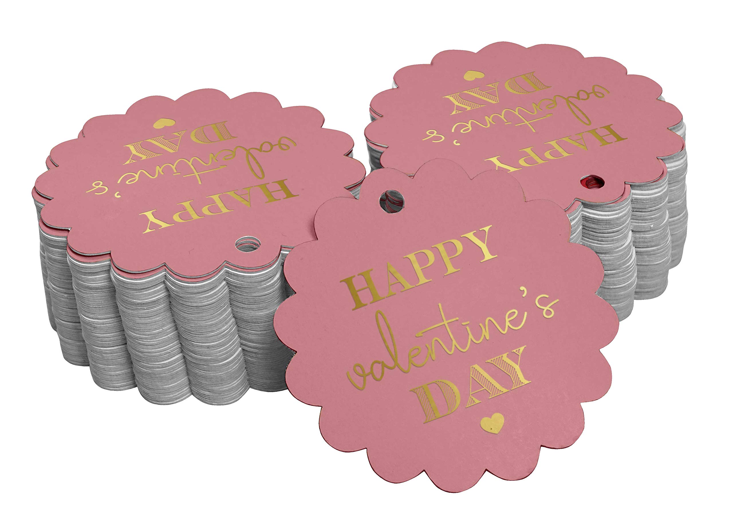 100pcs Real Gold Foil Valentine's Day Gift Tags - Romantic Heart-Shaped Hang Tags for Wedding Favors, Party Decorations & Love Notes