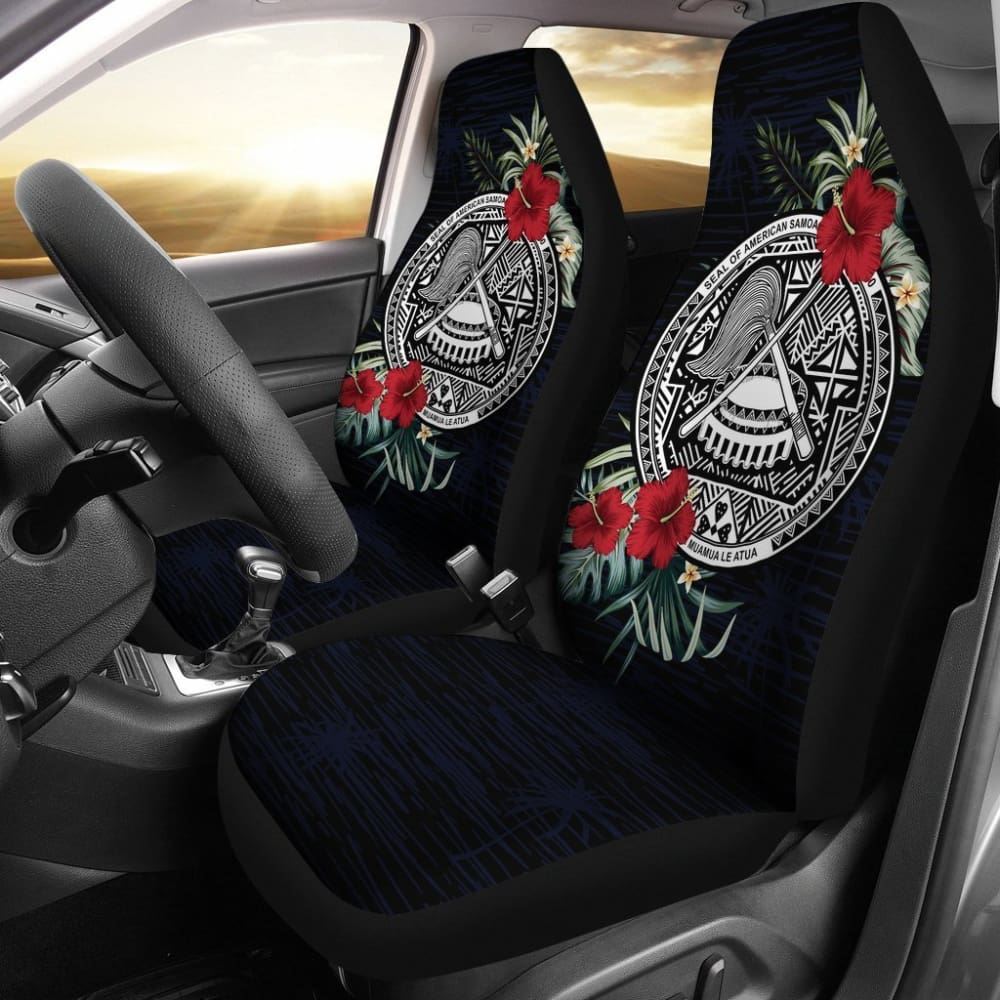Premium American Samoa Car Seat Covers with Hibiscus Seal Design - Durable & Stylish Protection for Cars, SUVs, and Trucks - Perfect for Road Trips and Daily Commutes