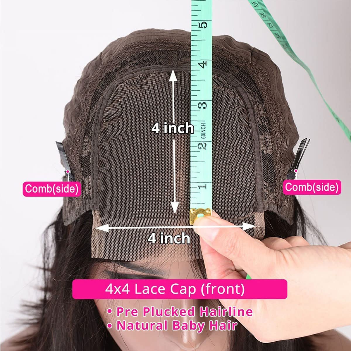 Honey Blonde Ombre Lace Front Bob Wig - 12inch Human Hair Straight Wig with 4x4 Lace Closure, 150% Density & Pre-Plucked Hairline | Natural Balayage Highlights for Women | Perfect for Cosplay, Parties & Daily Wear