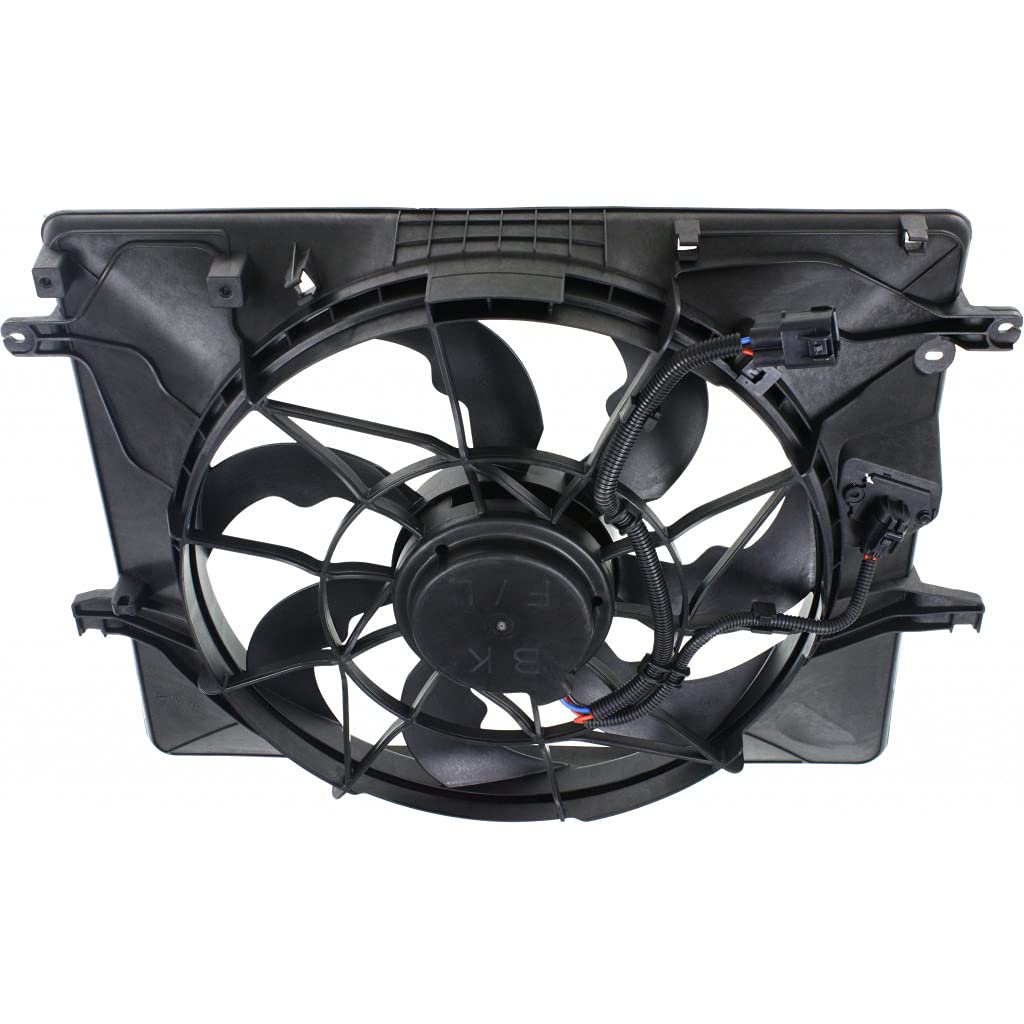 Hyundai Genesis Coupe Radiator Fan Replacement 2013-2014 | Compatible with 2.0L Engine | OEM Part # HY3115147 & 253802M500 | Cooling System Upgrade for Summer Driving & Performance Tuning