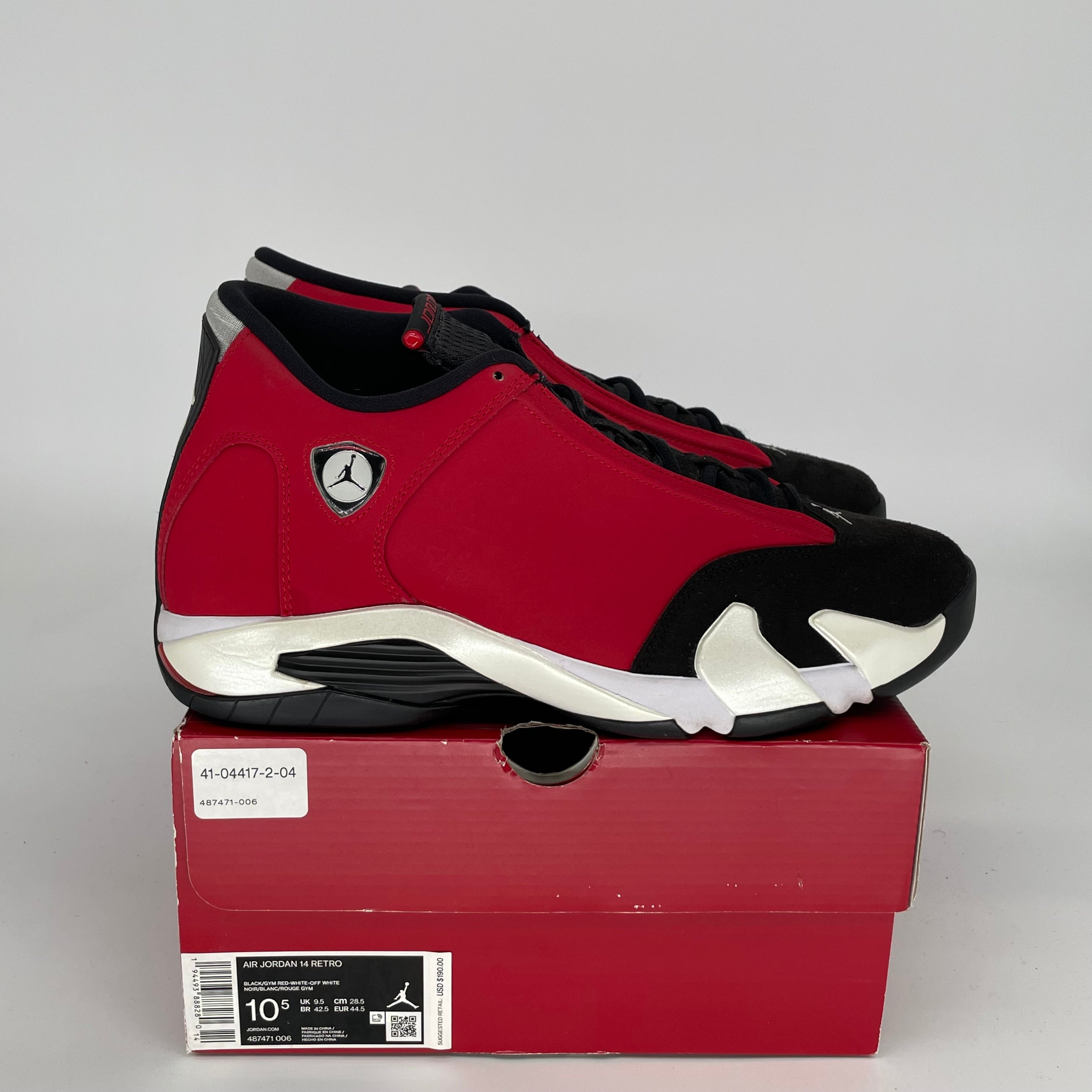 AIR JORDAN 14 TORO BRAVO Basketball Shoes Men's Size 10.5 - Red/Black Style 487471-006 | Retro Sneakers for Streetwear & Sports Performance