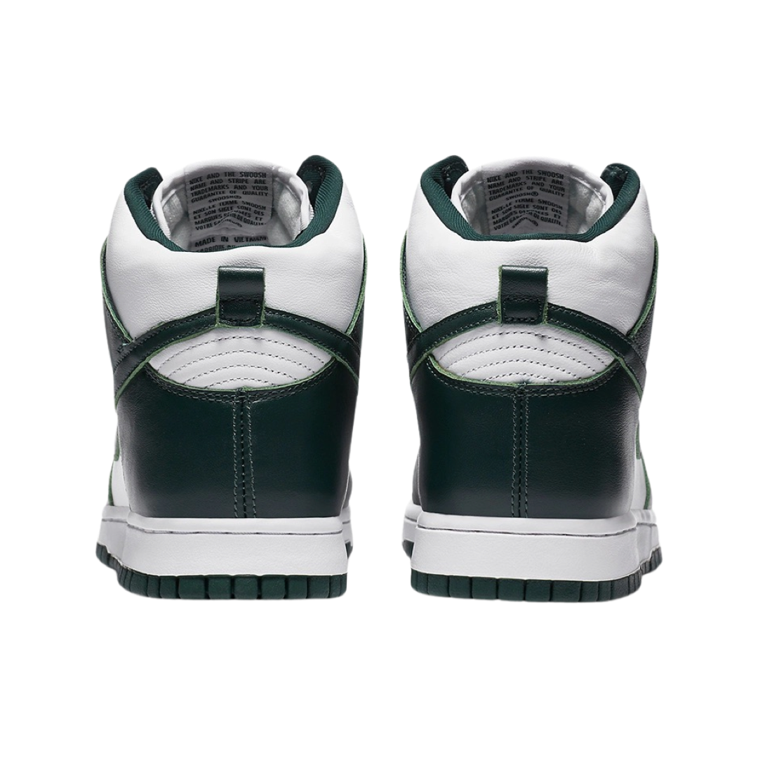 Nike Dunk High Spartan Green White Sneakers - Men's Basketball Shoes for Streetwear & Casual Style | Perfect for Urban Fashion & Everyday Wear