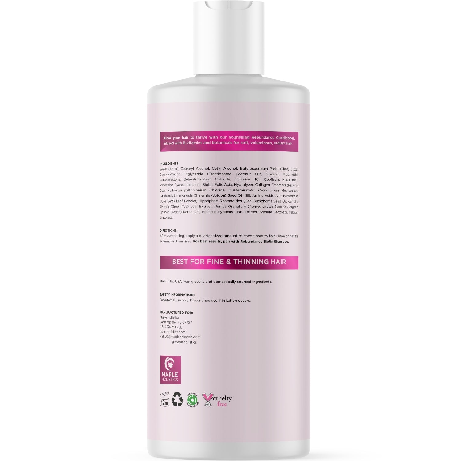 REBUNDANCE™ Women's Hair Conditioner - Deep Moisturizing & Repairing for Dry, Damaged Hair - Perfect for Daily Use & Salon-Quality Results at Home
