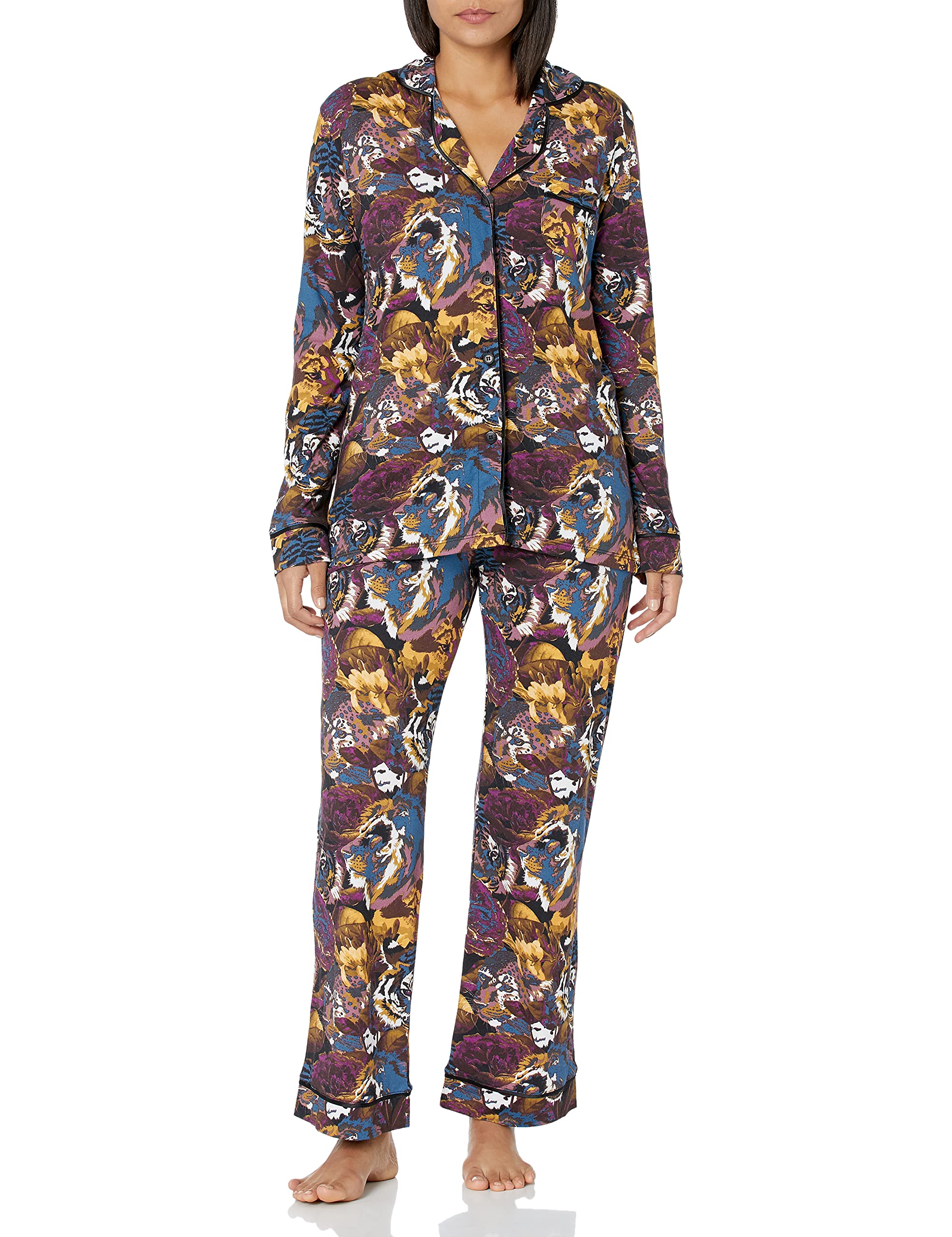 Cosabella Women's Bella Printed Long Sleeve Pajama Set - Soft Cotton Sleepwear for Women, Comfy Loungewear for Relaxing at Home or Bedtime