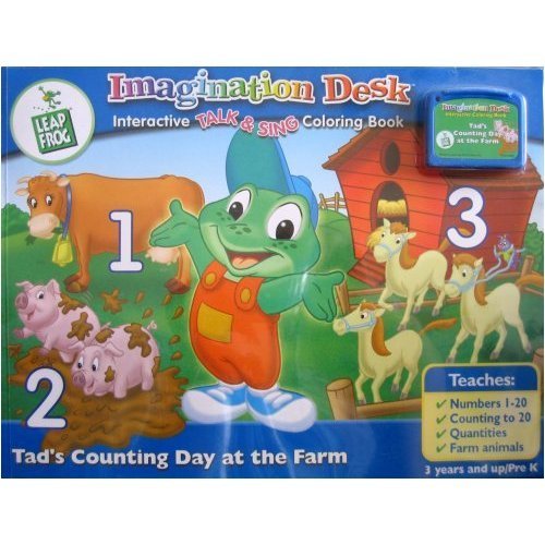 LeapFrog Imagination Desk Learning System - Tad's Counting Day at The Farm Educational Cartridge for Kids | Interactive Math Games & Farm Animal Counting Activities | Perfect for Preschool & Kindergarten Classroom or Homeschool Use